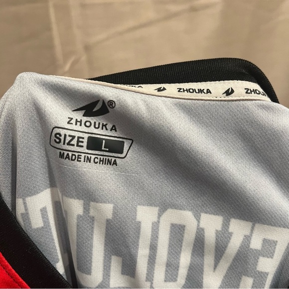 VFC Evolution Black Red Stripe Soccer Jersey - Picture 4 of 4